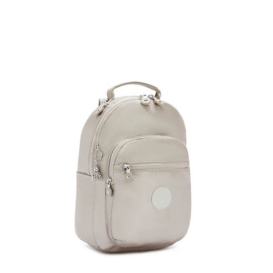 Kipling Seoul Small Metallic Tablet Rugzak Beige | BE 1610MQ